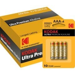 Kodak Ultra Premium 40 Adet Alkalin İnce Pil