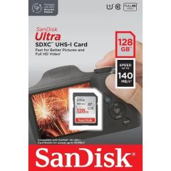 Sandisk Ultra 128GB 140MB/S Sdhc/sdxc Hafıza Kartı ( ORJİNAL )