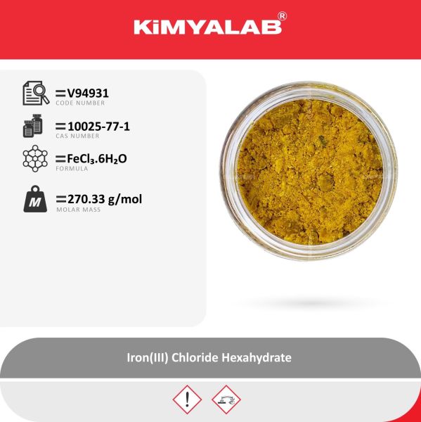 Kimyalab Demir III Klorür - Iron III Chloride Hexahydrate - 5 Kg-HDPE Varil