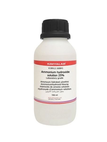 Kimyalab Amonyak 500 ml - Amonyum Hidroksit - Ammonia Solution 25%