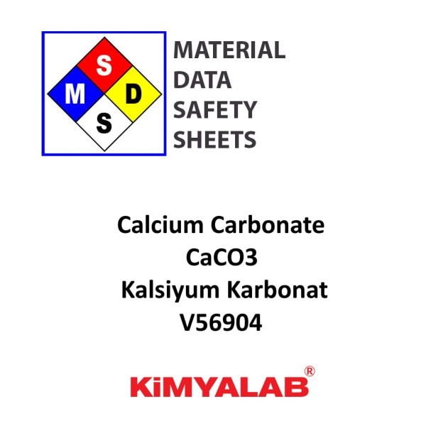 Kimyalab Kalsiyum Karbonat MSDS Belgesi - Calcium Carbonate CaCO3