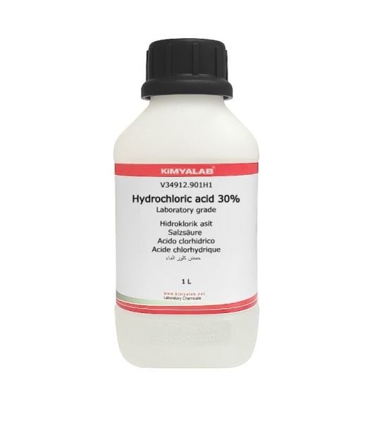 Kimyalab Hidroklorik Asit 30% 1L - Hydrochloric Acid HCL
