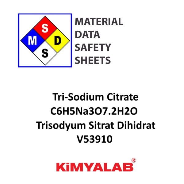 Kimyalab Trisodyum Sitrat Dihidrat MSDS Belgesi - Tri-Sodium Citrate