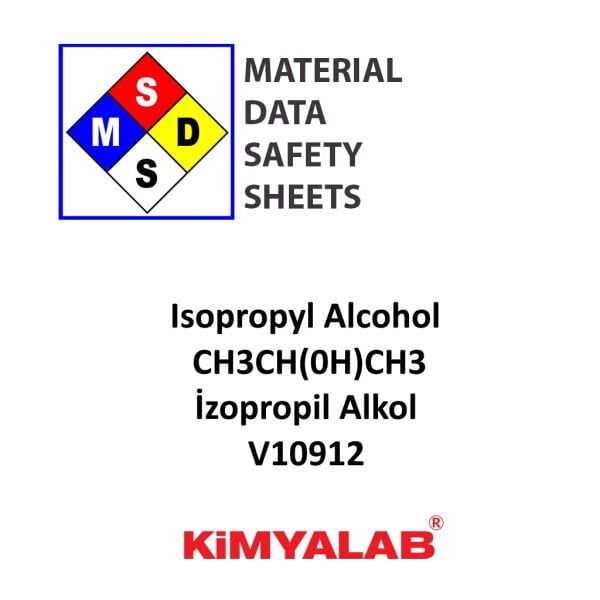 Kimyalab İzopropil Alkol MSDS Belgesi - İPA - 2-Propanol - Isopropyl Alcohol