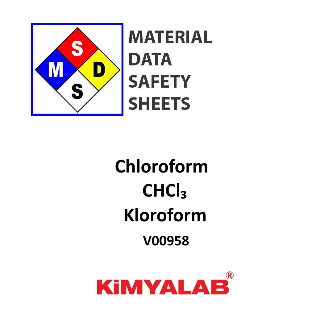 Kimyalab Kloroform MSDS Belgesi - Chloroform