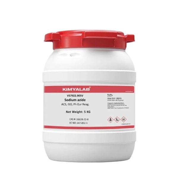 Kimyalab Sodyum Azotür - Sodium Azide -  5 Kg-HDPE Varil