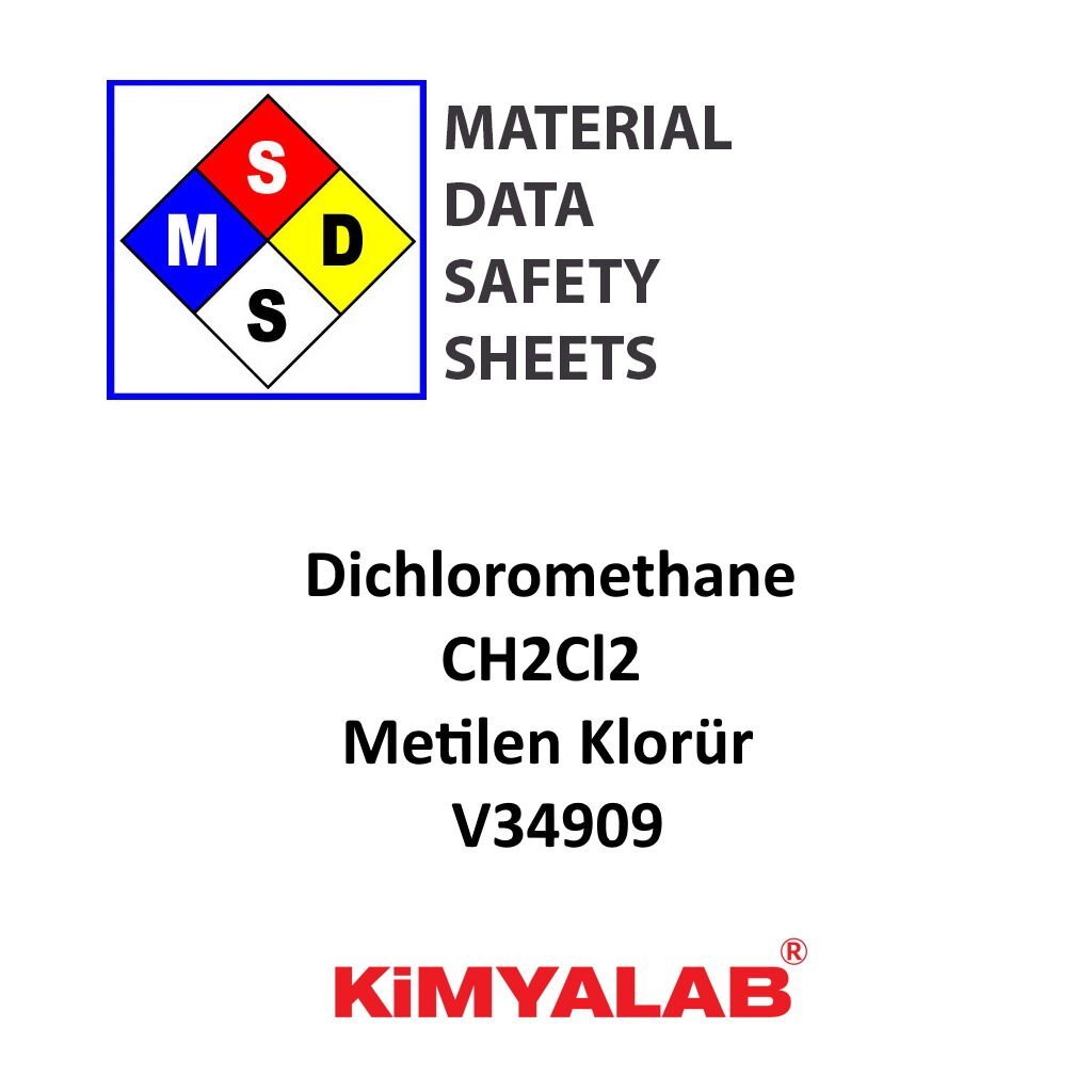 Kimyalab Metilen Klorür Diklorometan MSDS Belgesi - Dichloromethane