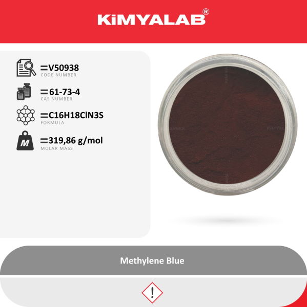 Kimyalab  Metilen Mavisi 1 kg - Metilen Blue Tozu - Methylene Blue