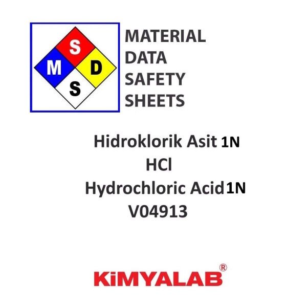Kimyalab Hidroklorik Asit Çözeltisi MSDS - Hydrochloric Acid HCL 1N