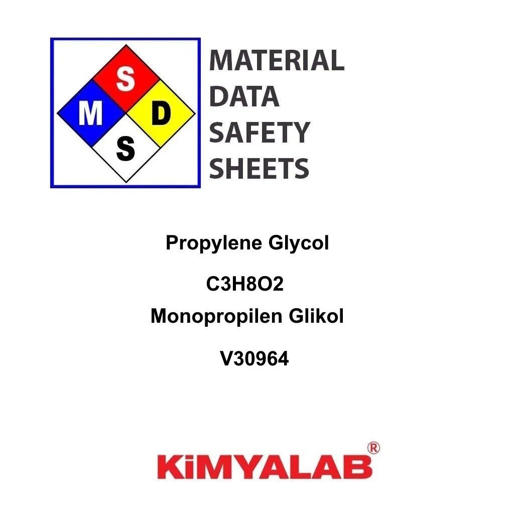 Kimyalab Monopropilen Glikol MSDS - Propylene Glycol