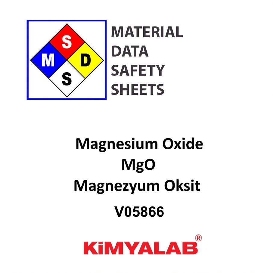 Magnezyum Oksit MSDS - Magnesium Oxide MgO - E530