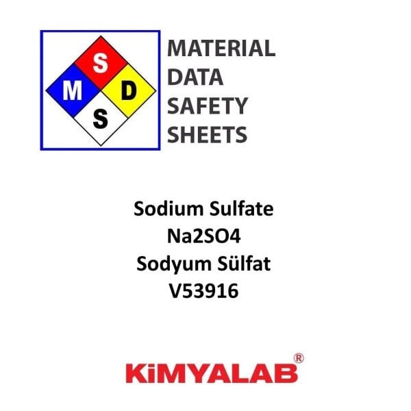 Kimyalab Sodyum Sülfat MSDS -Sodium Sulfate