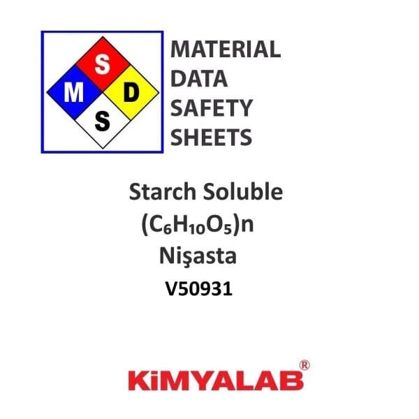 Kimyalab Nişasta MSDS Belgesi - Starch Soluble