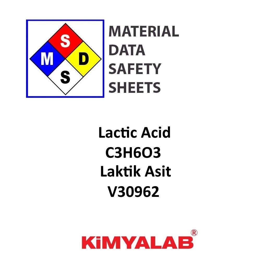 Kimyalab Laktik Asit MSDS Belgesi- Lactic Acid