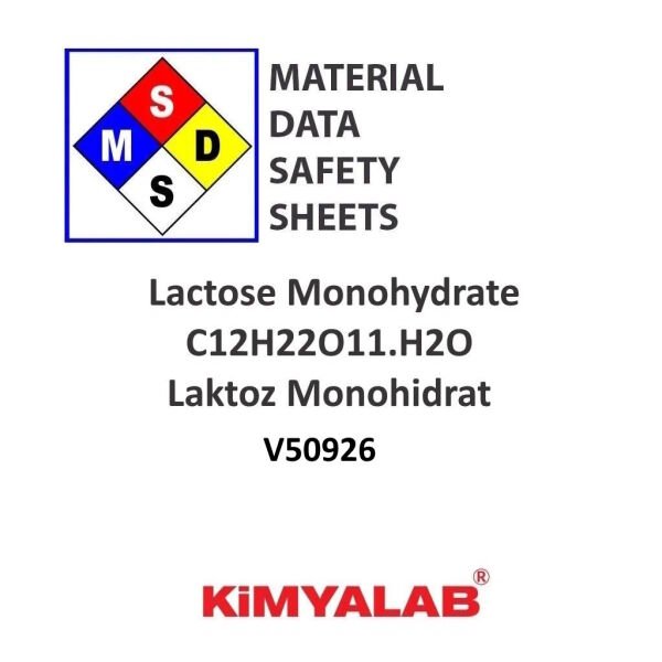 Kimyalab Laktoz Monohidrat MSDS Belgesi - Lactose Monohydrate 99%