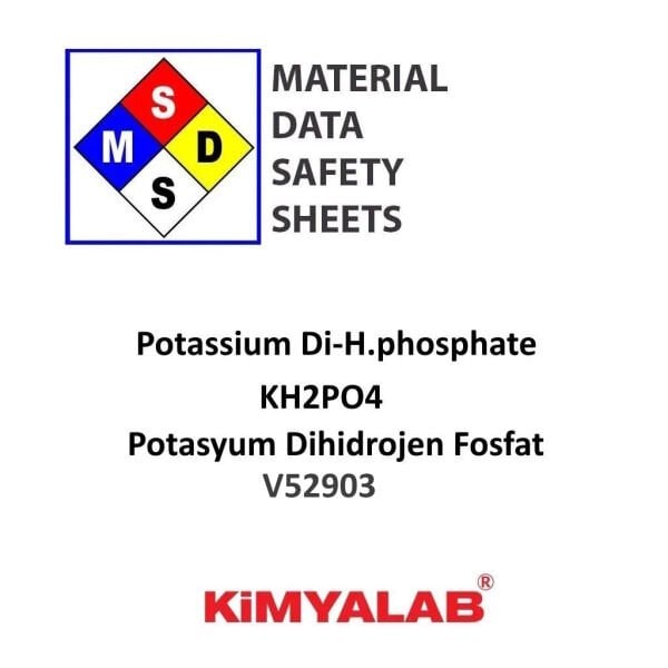 Kimyalab Potasyum Dihidrojen Fosfat MSDS Belgesi - Potassium Di-H.phosphate