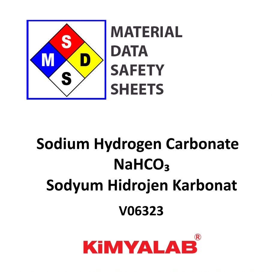 Kimyalab Sodyum Hidrojen Karbonat MSDS - Sodyum Bikarbonat Gıda Tipi