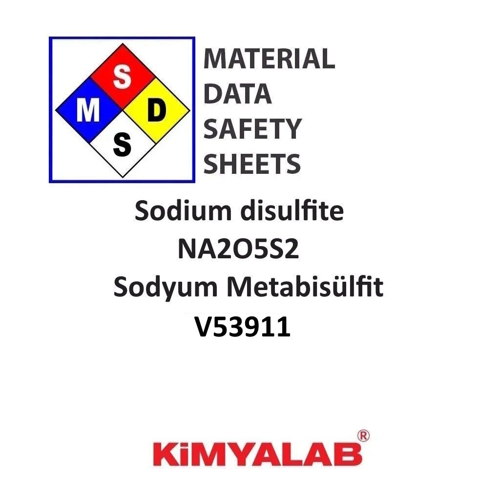 Kimyalab Sodyum Metabisülfit MSDS Belgesi - Sodium Metabisulfite