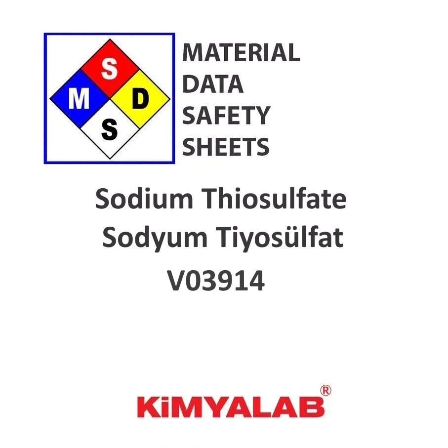 Kimyalab Sodyum Tiyosülfat Çözeltisi MSDS Belgesi - Sodium Thiosulfate 0.1N