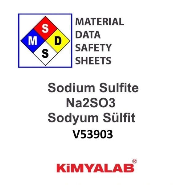 Kimyalab Sodyum Sülfit MSDS Belgesi - Sodium Sulfite