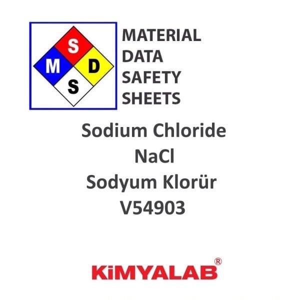 Kimyalab Sodyum Klorür MSDS Belgesi - Sodium Chloride NaCl