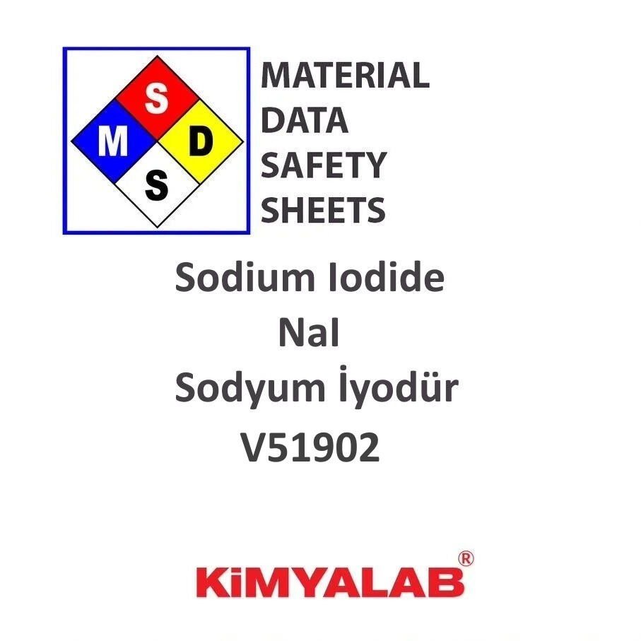 Kimyalab Sodyum İyodür MSDS Belgesi - Sodium Iodide