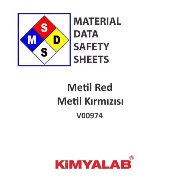 Metil Red - Metil Kırmızısı İndikatör Çözeltisi MSDS Belgesi