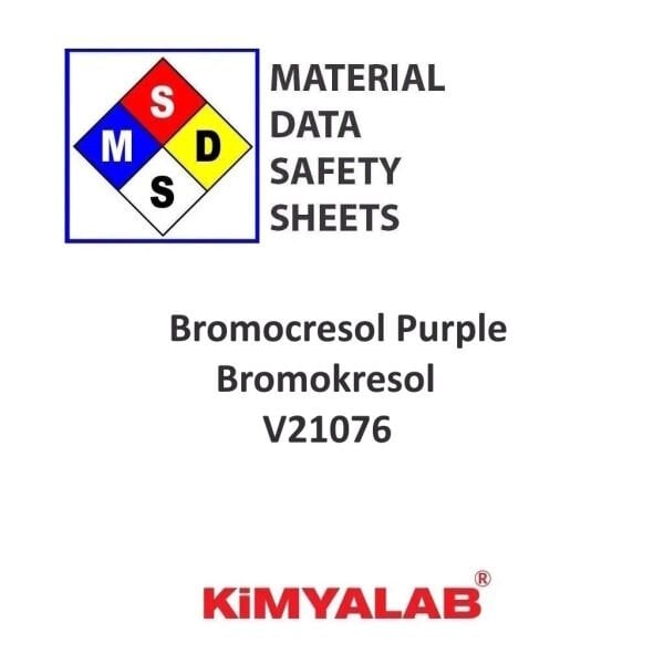 Bromocresol Purple MSDS Belgesi - Bromokresol İndikatör Çözeltisi