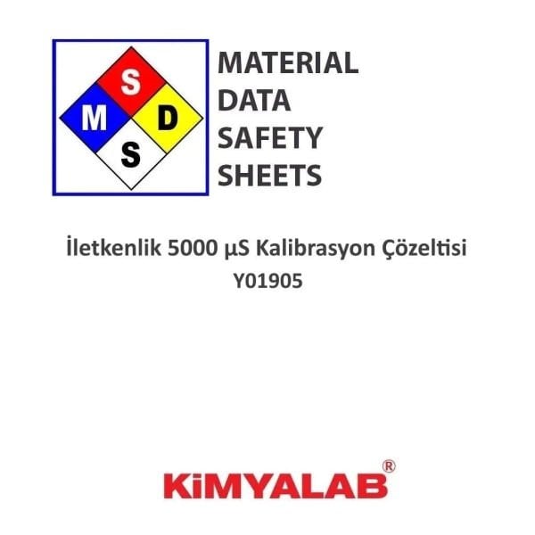 İletkenlik 5000 µS Kalibrasyon Çözeltisi MSDS Belgesi  - EC Metre - 500 ml
