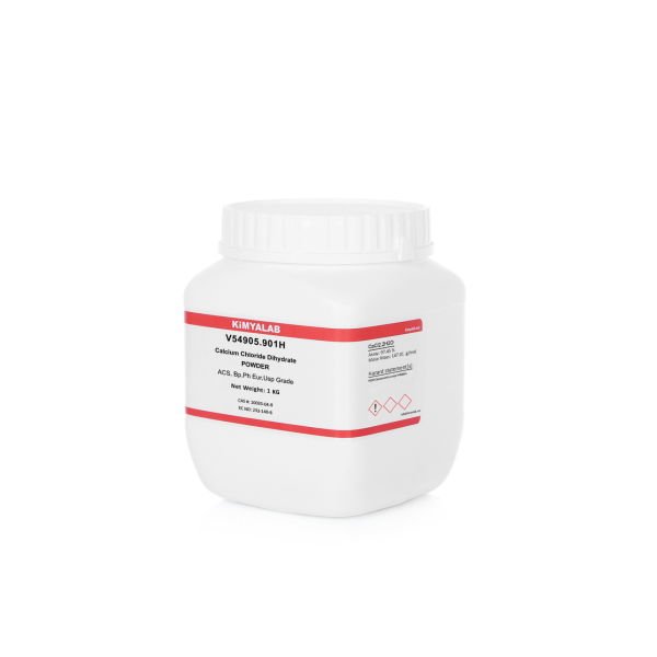Kimyalab Kalsiyum Klorür 1 kg Toz - Farma Kalite - Calcium Chloride Dihydrate