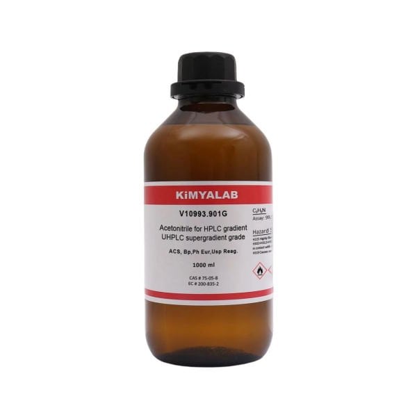 Kimyalab Asetonitril 1Litre - Acetonitrile Reag Ph Eur for HPLC ACS