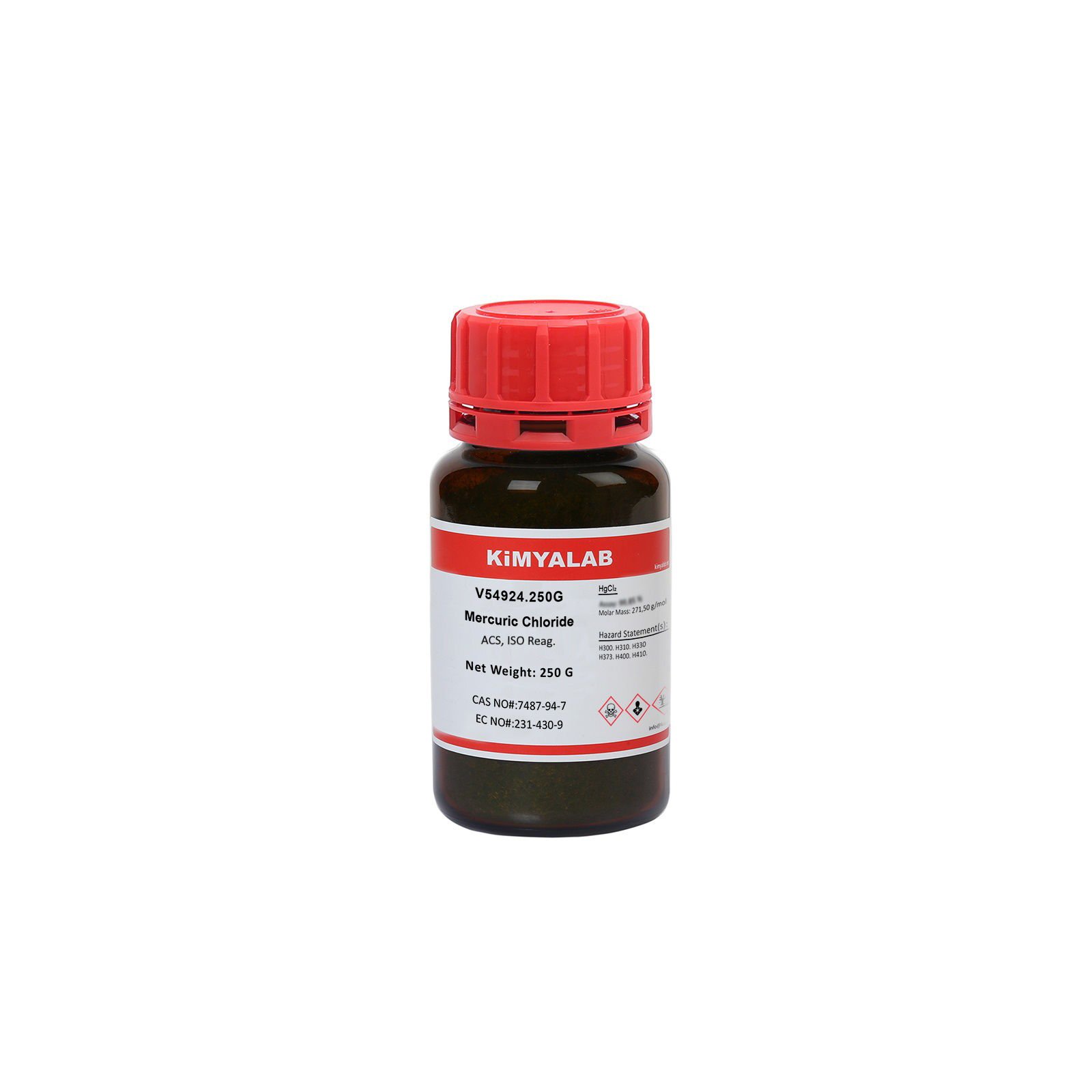 Kimyalab Civa(II) Klorür 250g - Mercuric Chloride - Mercury(II) Chloride