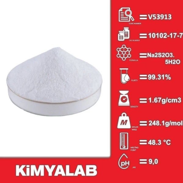 Kimyalab Sodyum Tiyosülfat Pentahidrat - Sodium Thiosulfate - 5 Kg-HDPE Varil