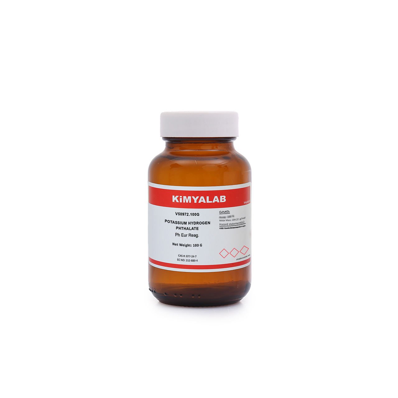 Kimyalab Potasyum Hidrojen Ftalat 100g - Potassium Hydrogen Phthalate