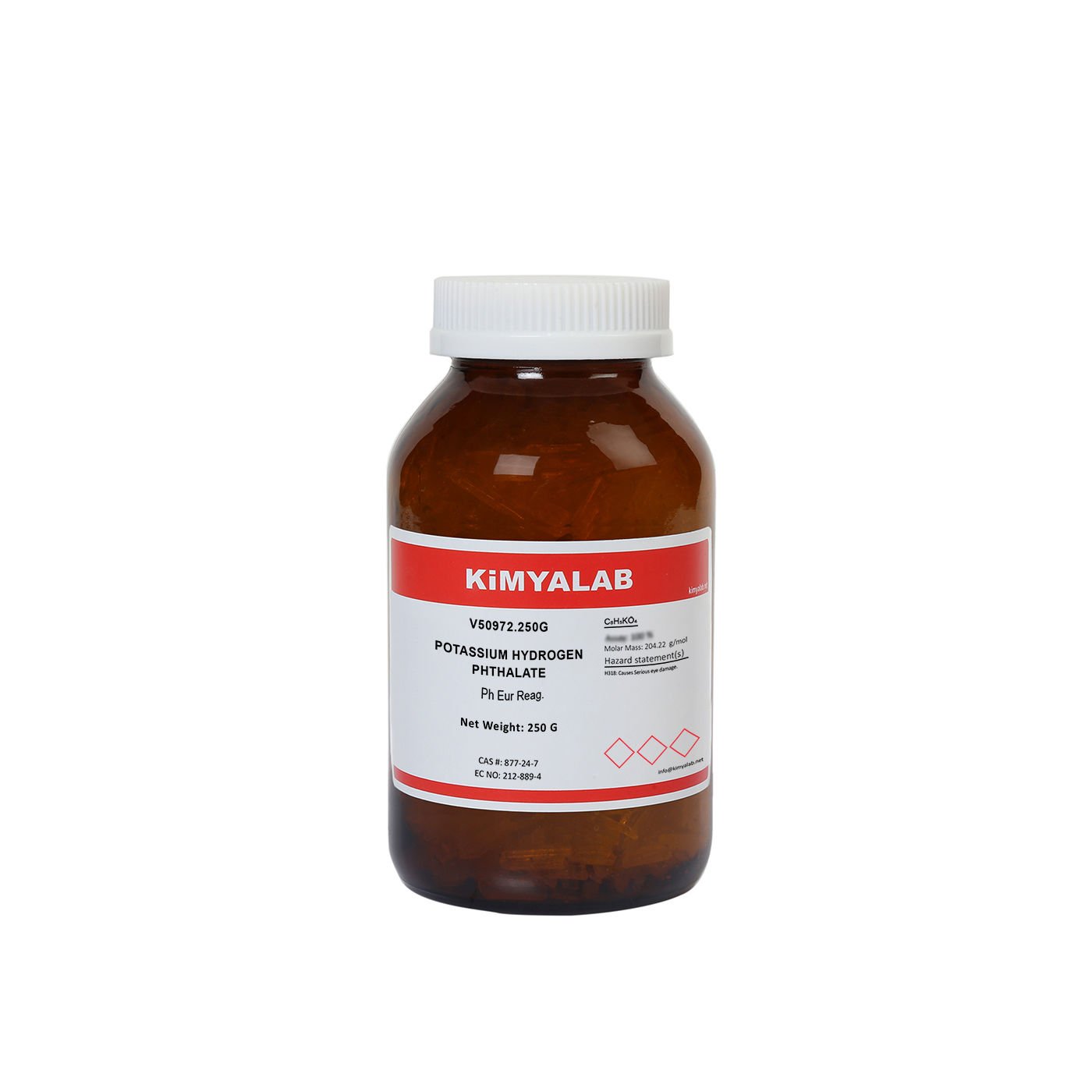 Kimyalab Potasyum Hidrojen Ftalat 250g - Potassium Hydrogen Phthalate