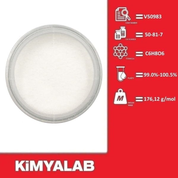Kimyalab Askorbik Asit (C Vitamini) - Ascorbic Acid - E300 - 5 Kg HDPE-Varil