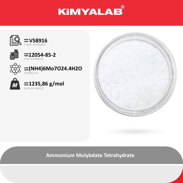 Kimyalab Amonyum Heptamolibdat 1Kg - Ammonium Molybdate Tetrahydrate