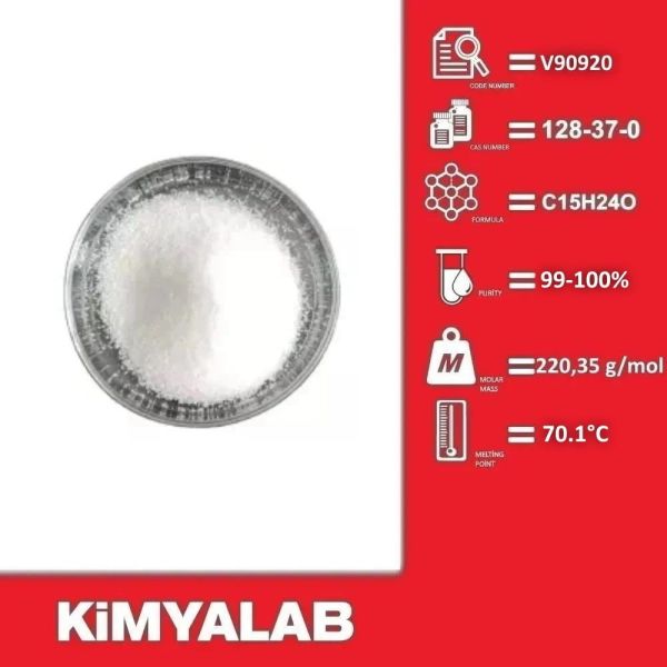 Kimyalab Bütil Hidroksi Toluen - Butylated Hydroxytoluene (BHT) - 5 Kg-HDPE Varil