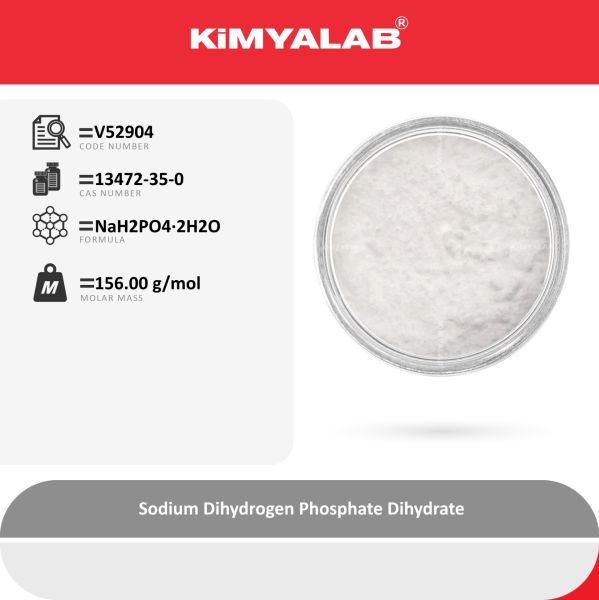 Kimyalab Sodyum Dihidrojen Fosfat Dihidrat - Sodium Dihydrogen Phosphate Dihydrate - 5 Kg-HDPE Varil - Food Grade
