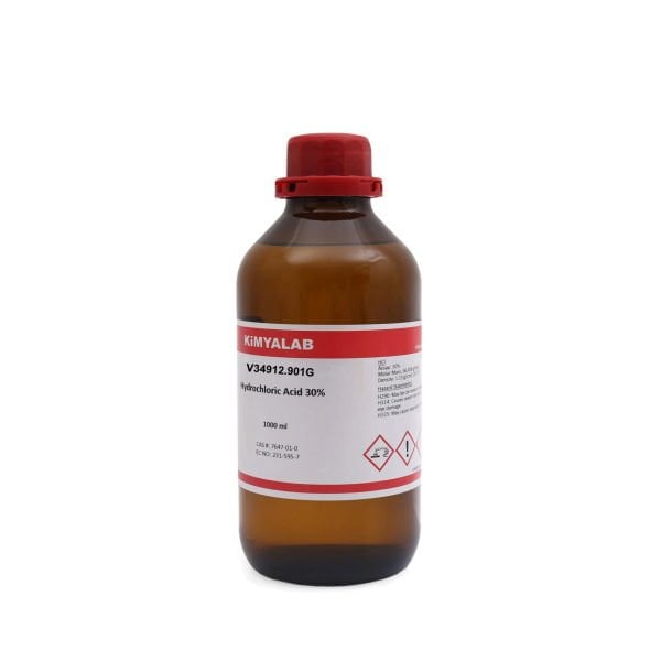 Kimyalab Hidroklorik Asit 30% 1L - Hydrochloric Acid HCL