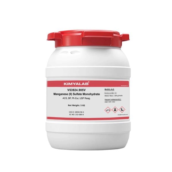 Kimyalab Mangan Sülfat Monohidrat - Manganese II Sulfate Monohydrate - 5 Kg-HDPE Varil