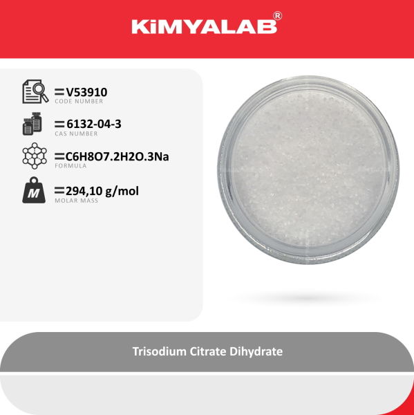 Kimyalab Trisodyum Sitrat Dihidrat - Trisodium Citrate Dihydrate - 5 Kg-HDPE Varil