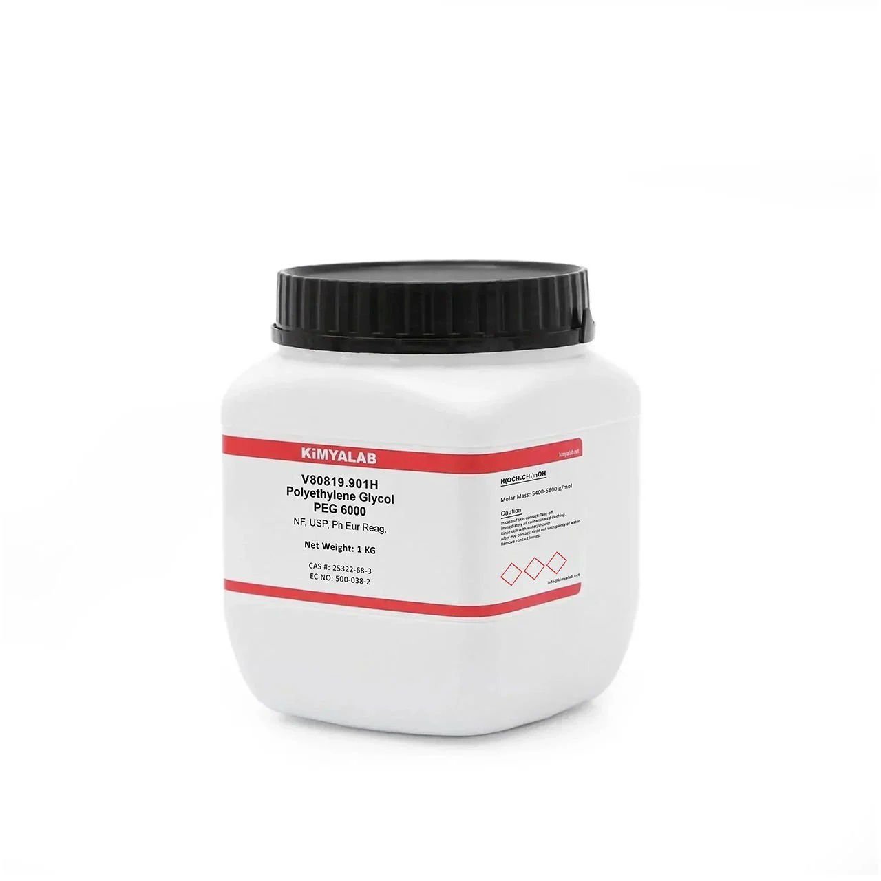 Kimyalab Polietilen Glikol 1 Kg - Payet - Polietilen Glikol 6000 - Polyethylene Glycol PEG 6000