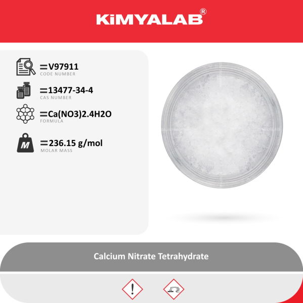 Kimyalab Kalsiyum Nitrat Tetrahidrat 500g - Calcium Nitrate Tetrahydrate