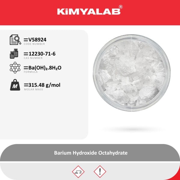 Kimyalab Baryum Hidroksit Oktahidrat 500g - Barium Hydroxide Octahydrate