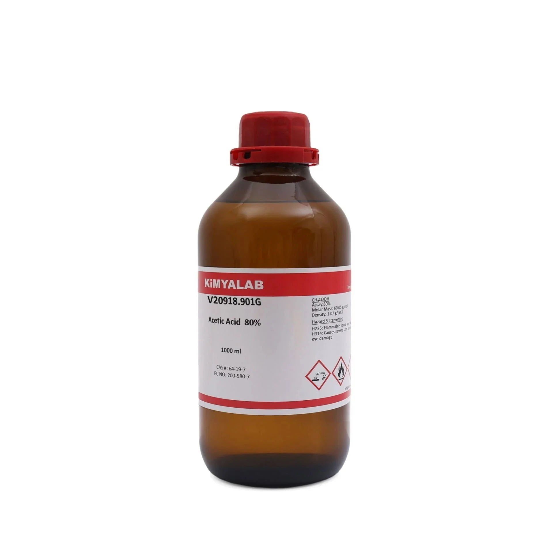 Kimyalab Asetik Asit %80 - Acetic Acid 1L