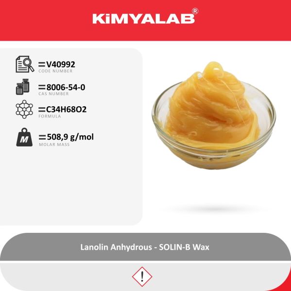 Kimyalab Lanolin 250g - Farma Kalite - Lanolin Anhydrous B.P. 2000 - SOLIN-B