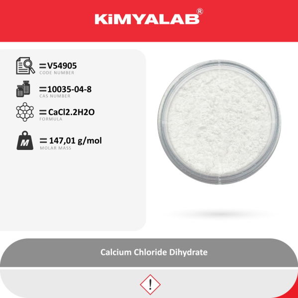 Kimyalab Kalsiyum Klorür 500g Toz - Farma Kalite - Calcium Chloride Dihydrate