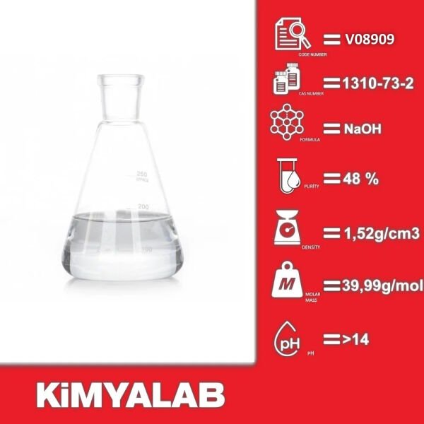 Sodyum Hidroksit Çözelti Sıvı Kostik 2.5L - Sodium Hydroxide 48%