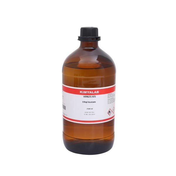 Kimyalab Etil Asetat 2,5L Cam Şişe - Ethyl Acetate %99,5